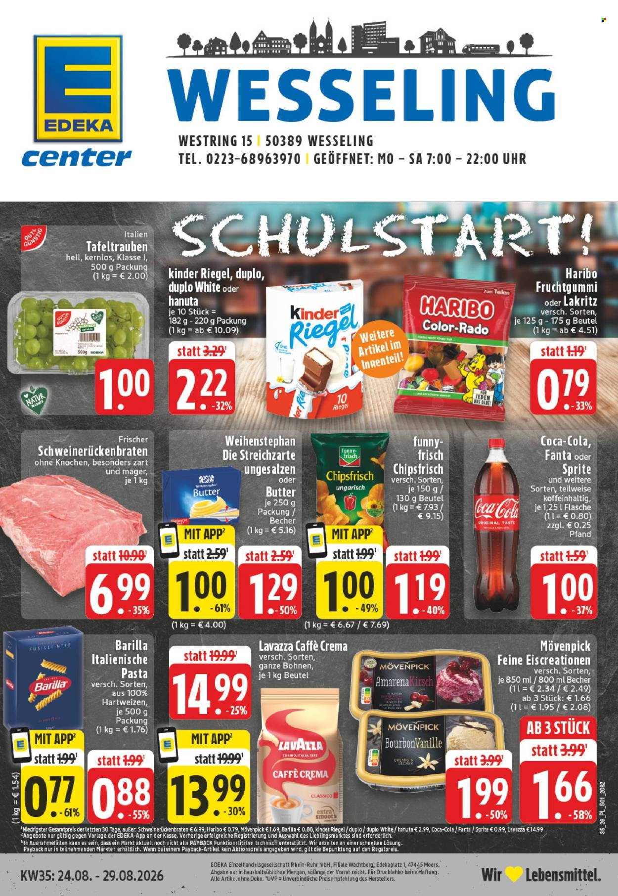 E center Prospekte  - 24.08.2026 - 29.08.2026. Seite 1