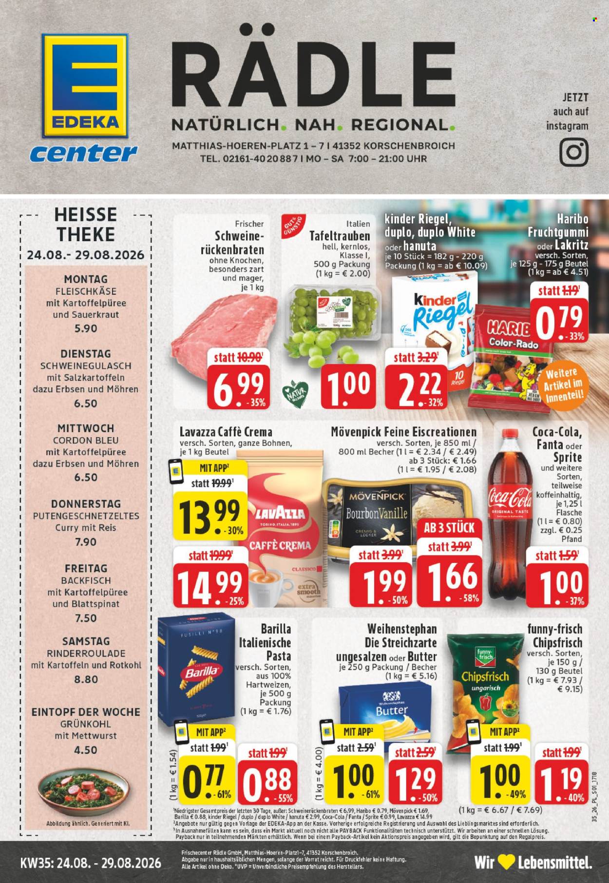E center Prospekte  - 24.08.2026 - 29.08.2026. Seite 1