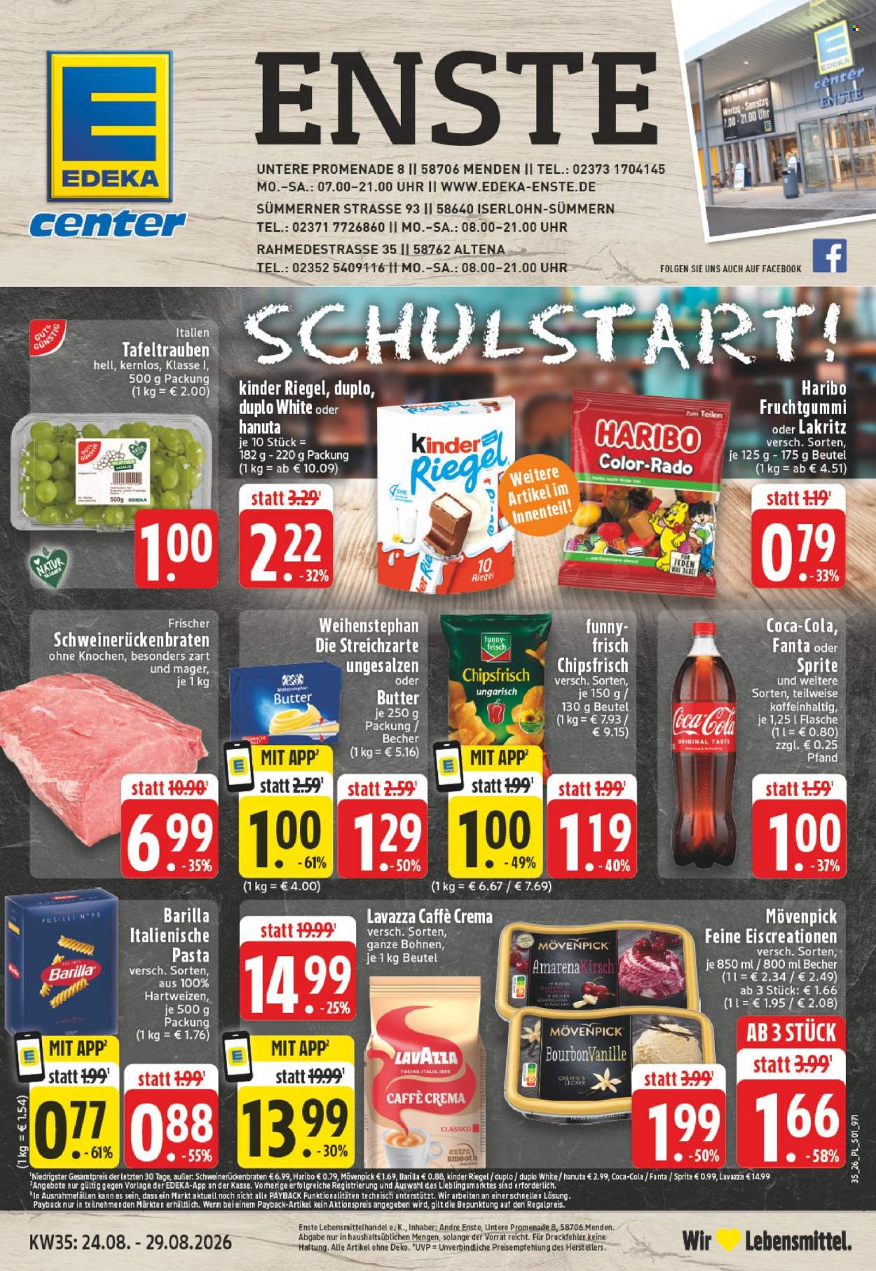 E center Prospekte  - 24.08.2026 - 29.08.2026. Seite 1