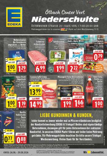 Prospekte Edeka - 24.08.2026 - 29.08.2026.
