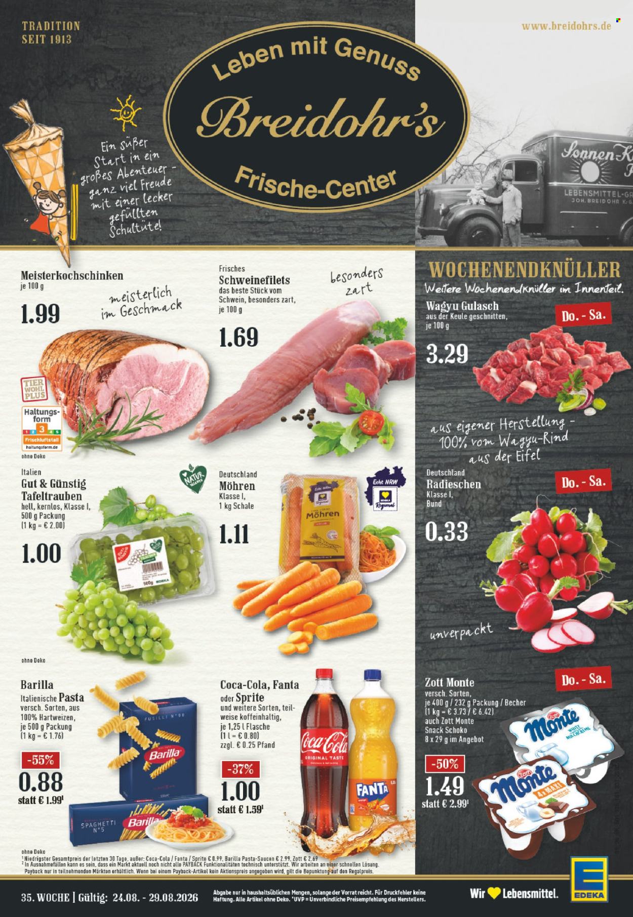 E center Prospekte  - 24.08.2026 - 29.08.2026. Seite 1