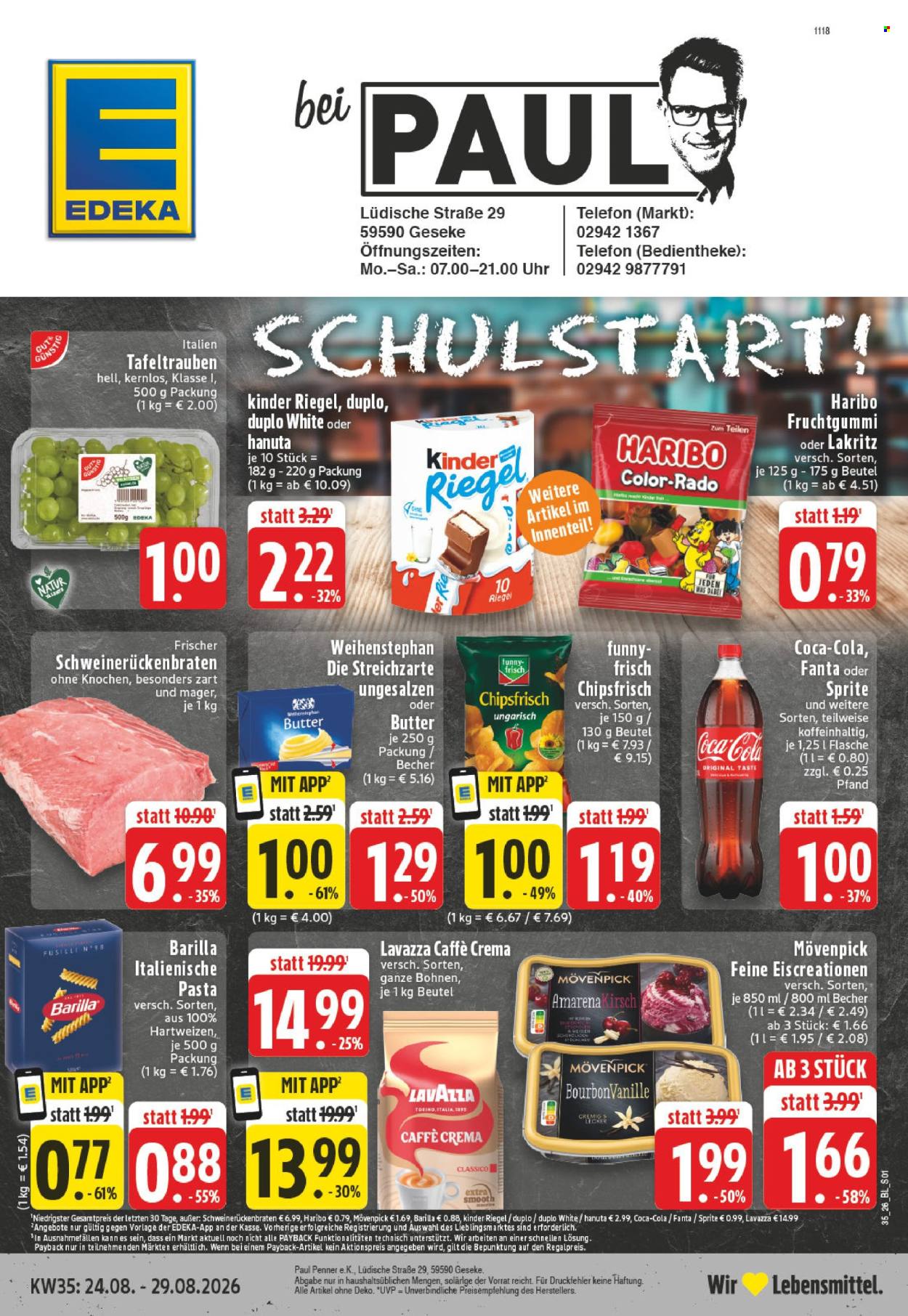 Edeka Prospekte  - 24.08.2026 - 29.08.2026. Seite 1