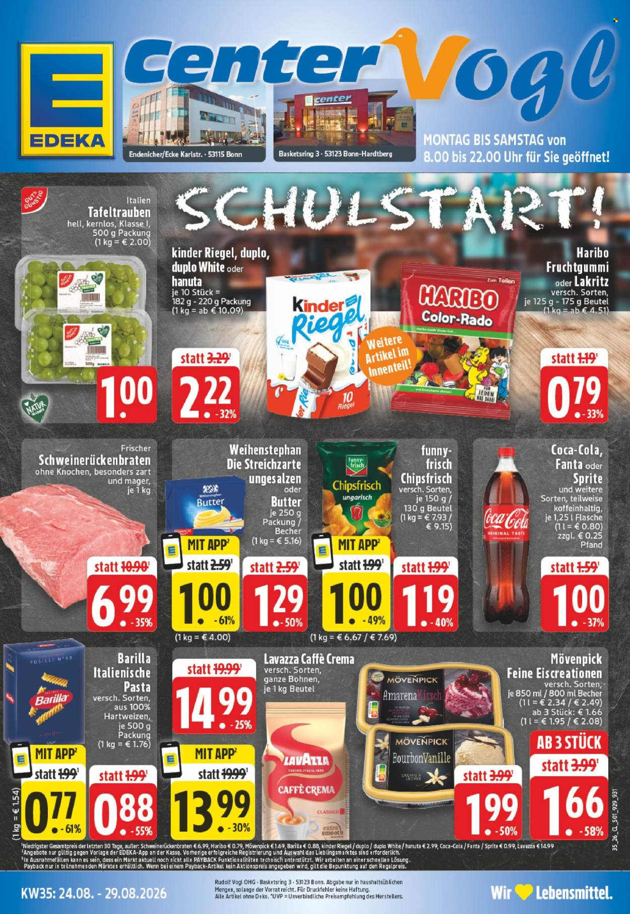E center Prospekte  - 24.08.2026 - 29.08.2026. Seite 1