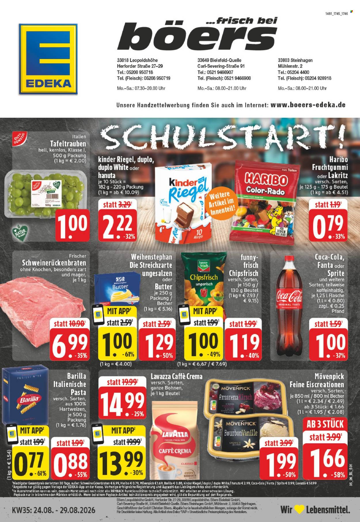 Edeka Prospekte  - 24.08.2026 - 29.08.2026. Seite 1
