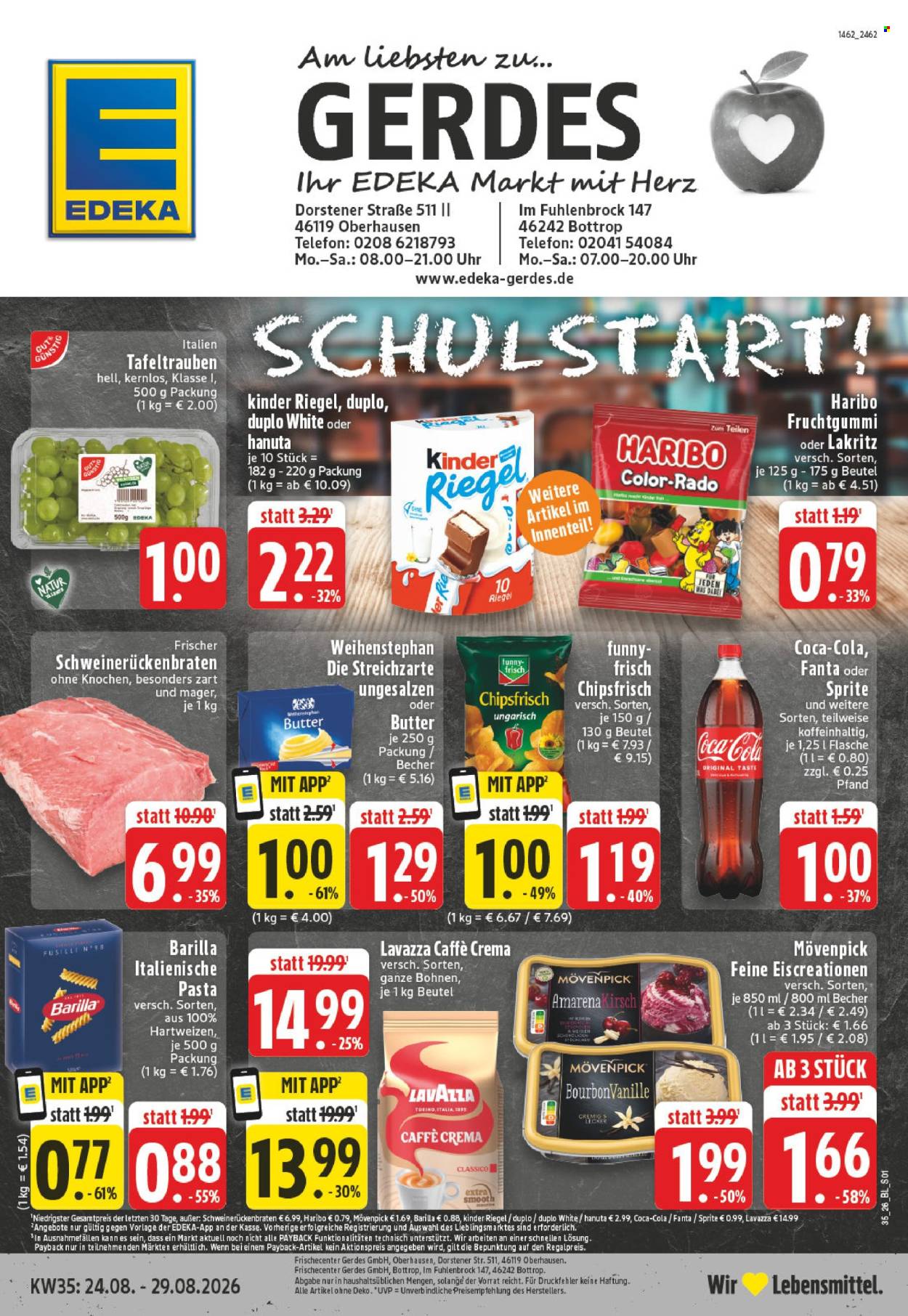 E center Prospekte  - 24.08.2026 - 29.08.2026. Seite 1