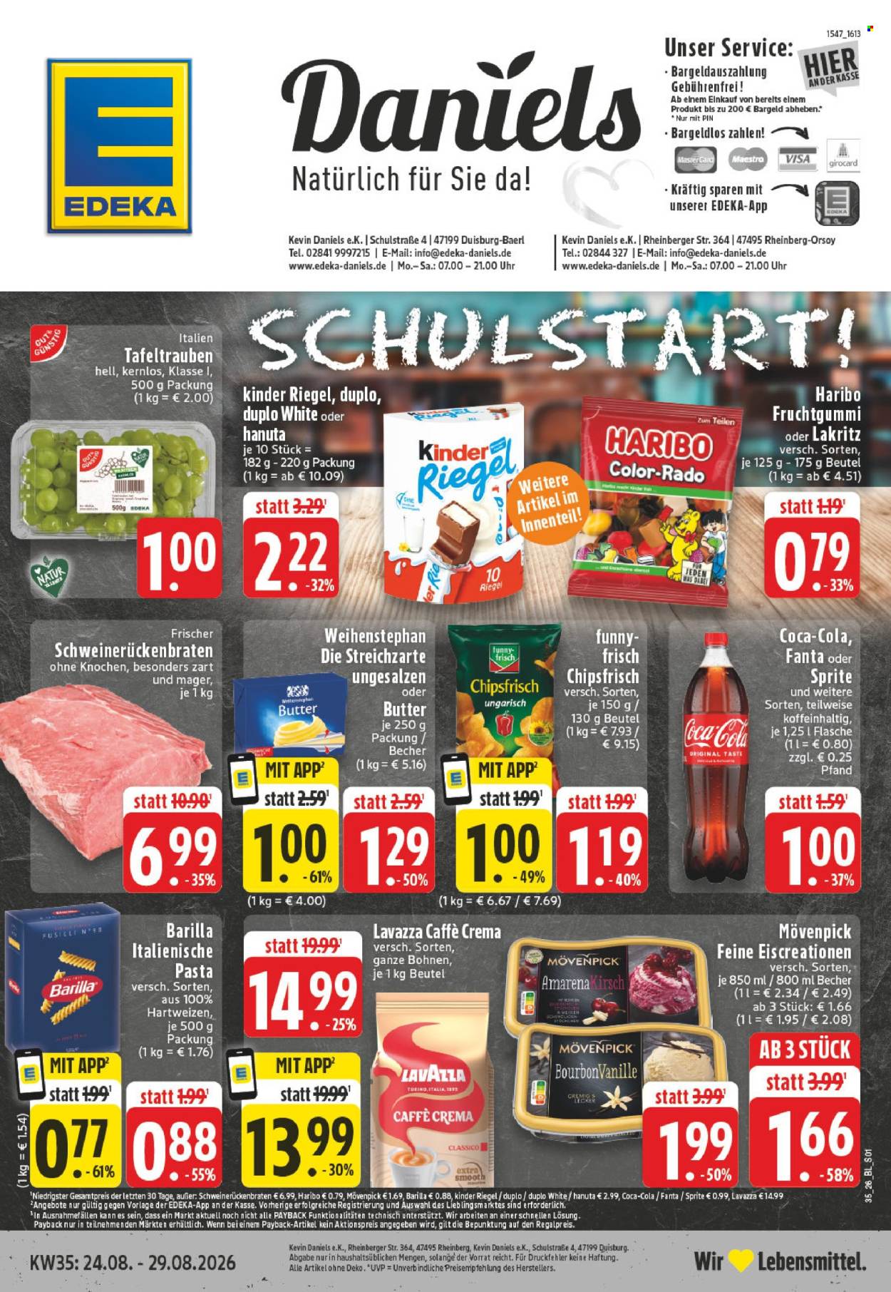 Edeka Prospekte  - 24.08.2026 - 29.08.2026. Seite 1