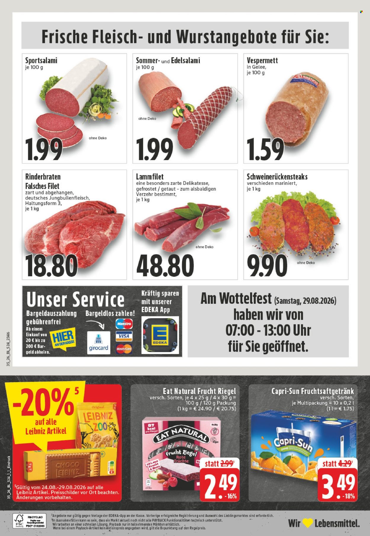 Edeka Prospekte  - 24.08.2026 - 29.08.2026. Seite 28