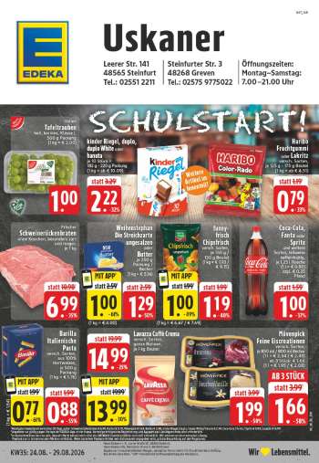 Prospekte Edeka - 24.08.2026 - 29.08.2026.