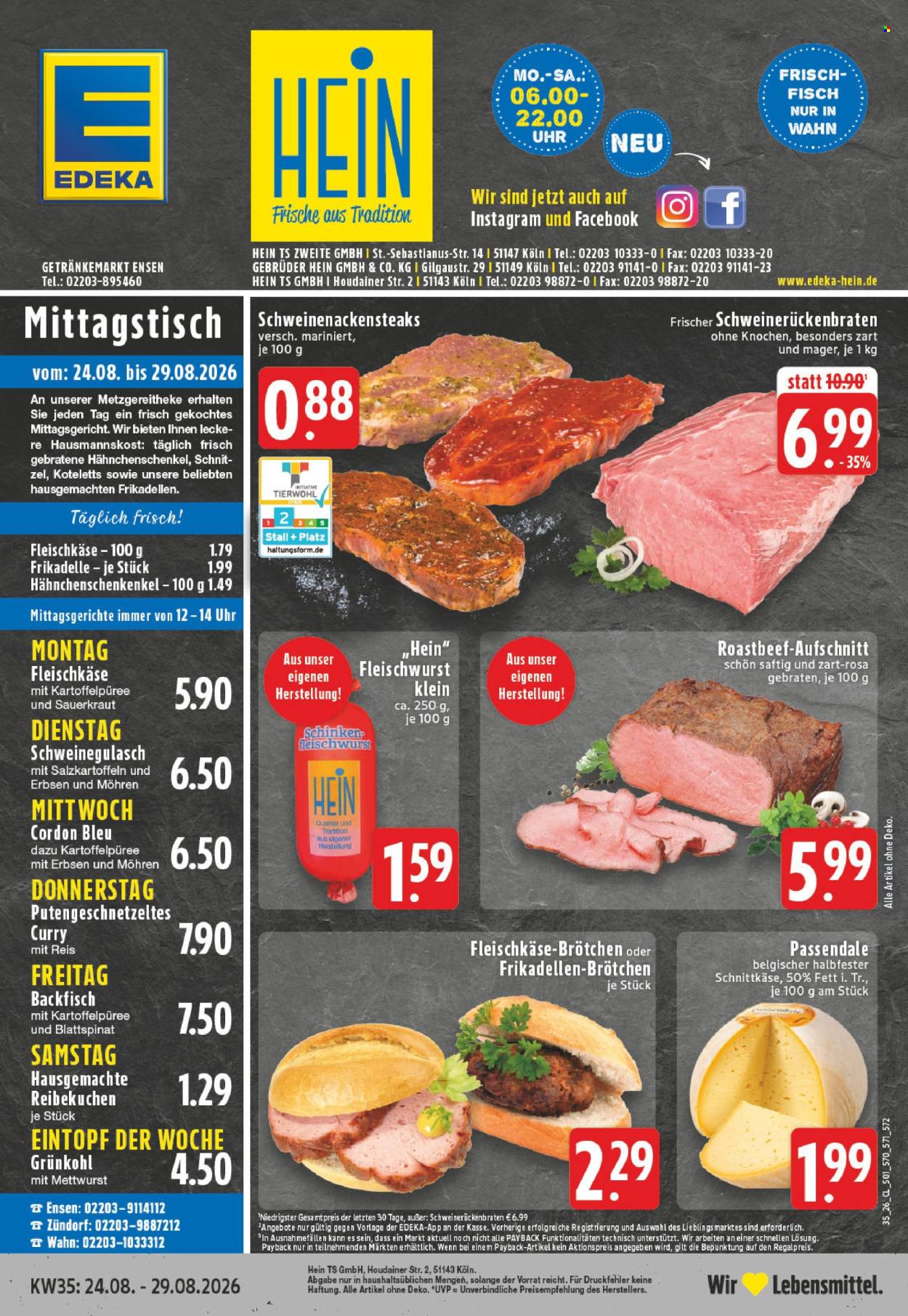 Edeka Prospekte  - 24.08.2026 - 29.08.2026. Seite 1