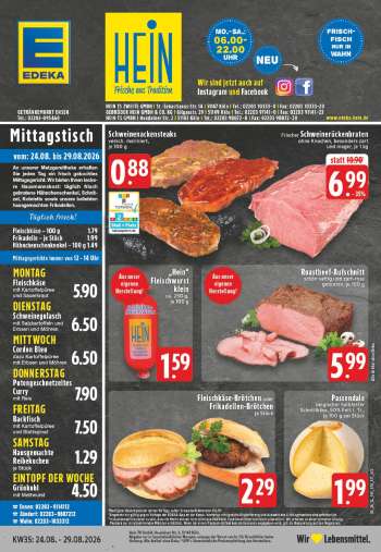 Prospekte Edeka - 24.08.2026 - 29.08.2026.
