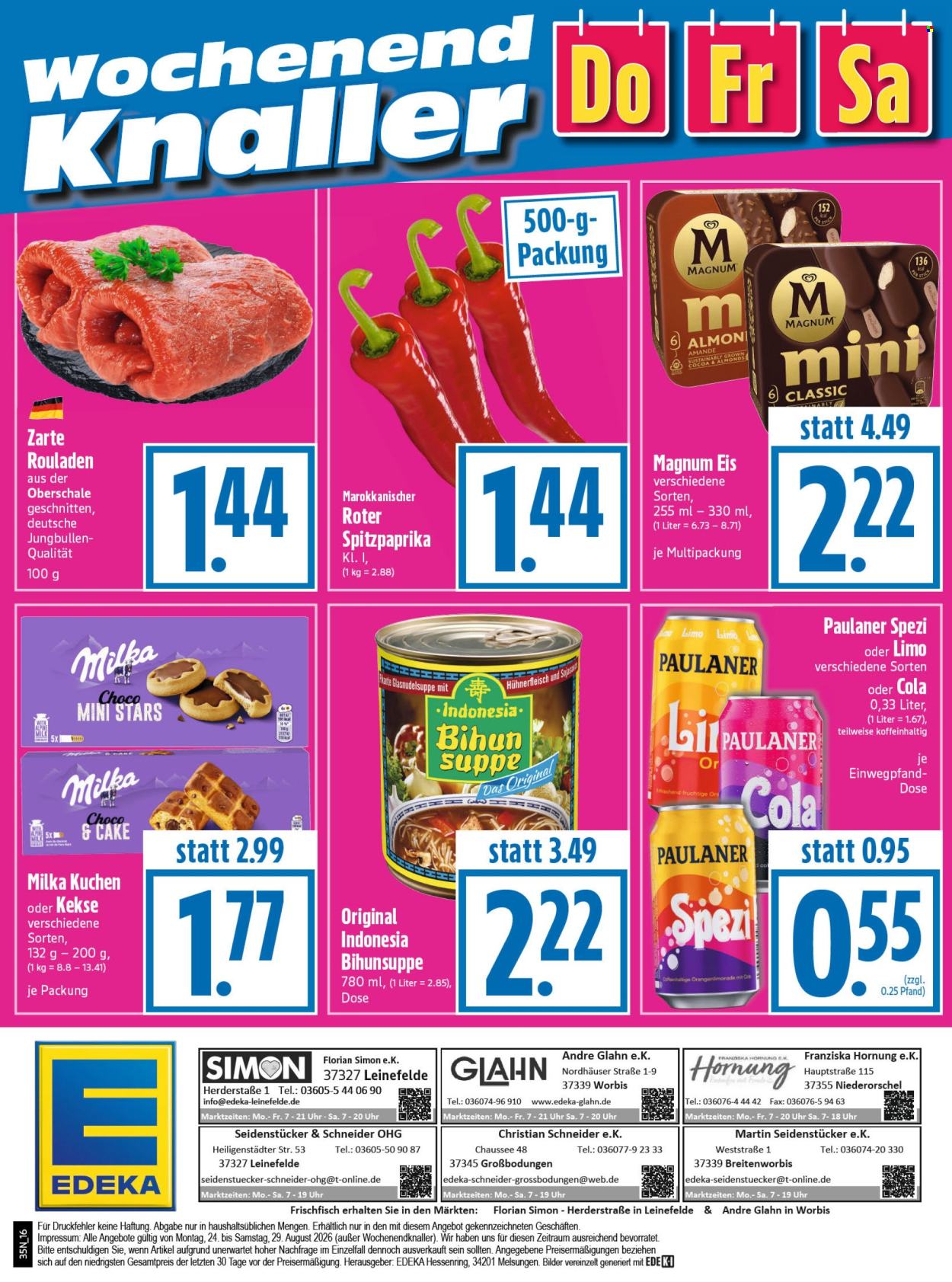 Edeka Prospekte  - 24.08.2026 - 29.08.2026. Seite 16