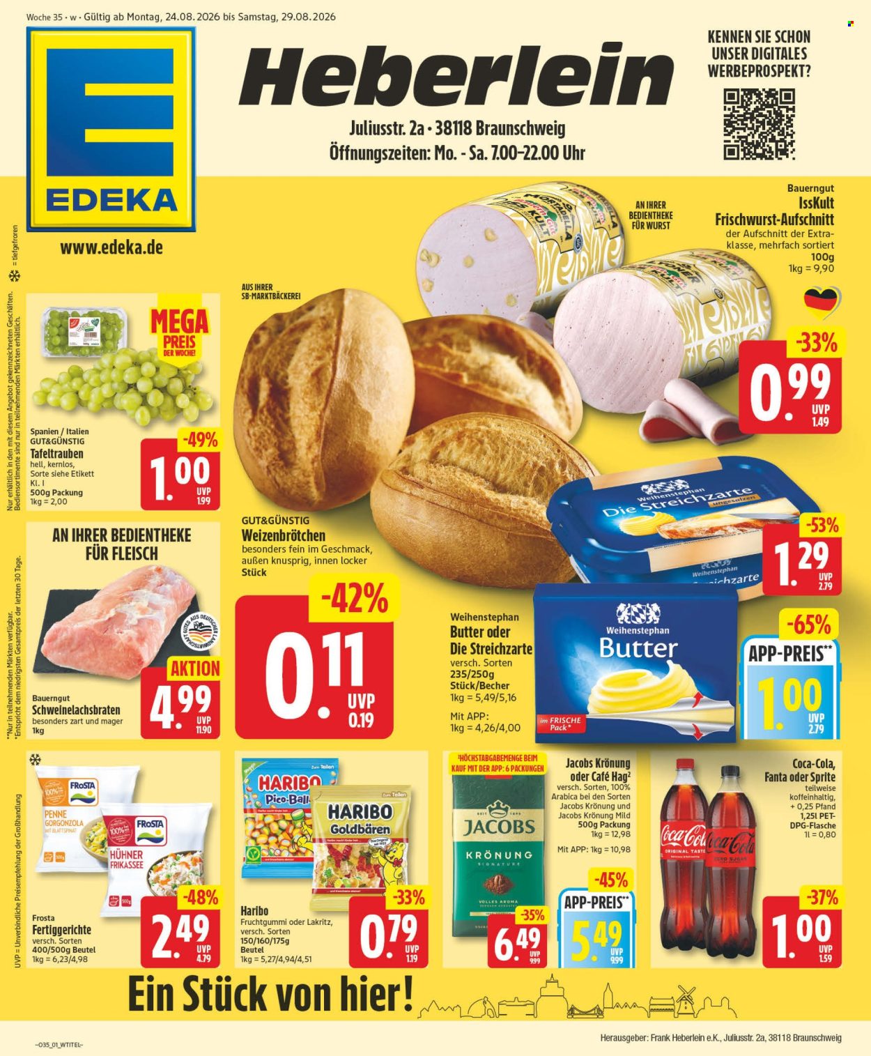 Edeka Prospekte  - 24.08.2026 - 29.08.2026. Seite 1