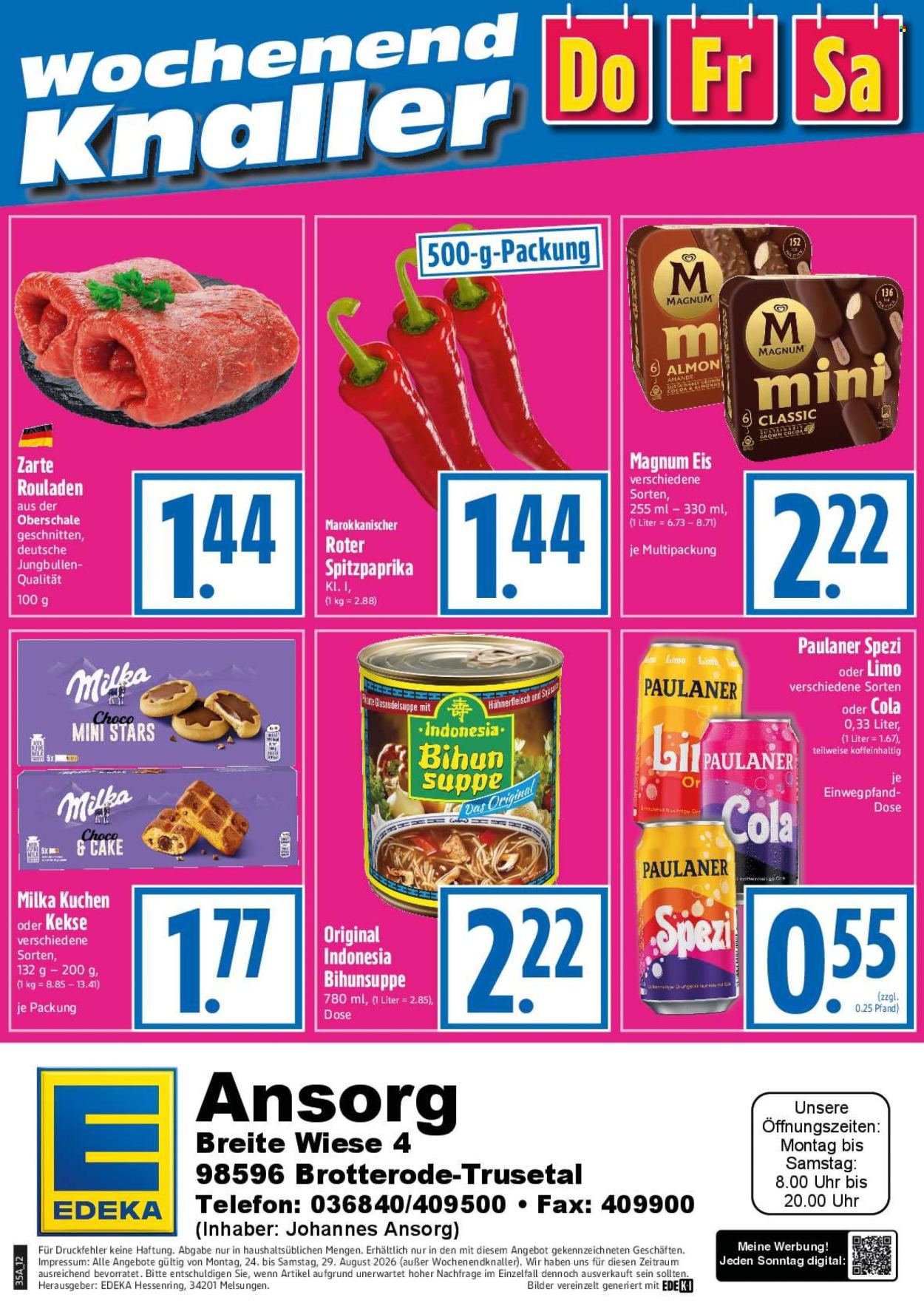 Edeka Prospekte  - 24.08.2026 - 29.08.2026. Seite 12