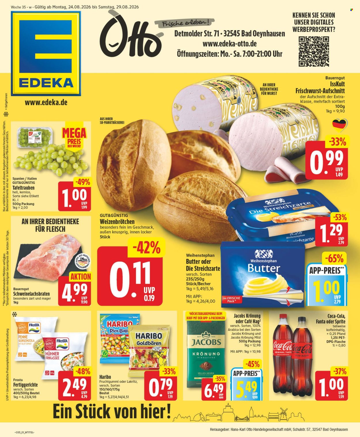Edeka Prospekte  - 24.08.2026 - 29.08.2026. Seite 1