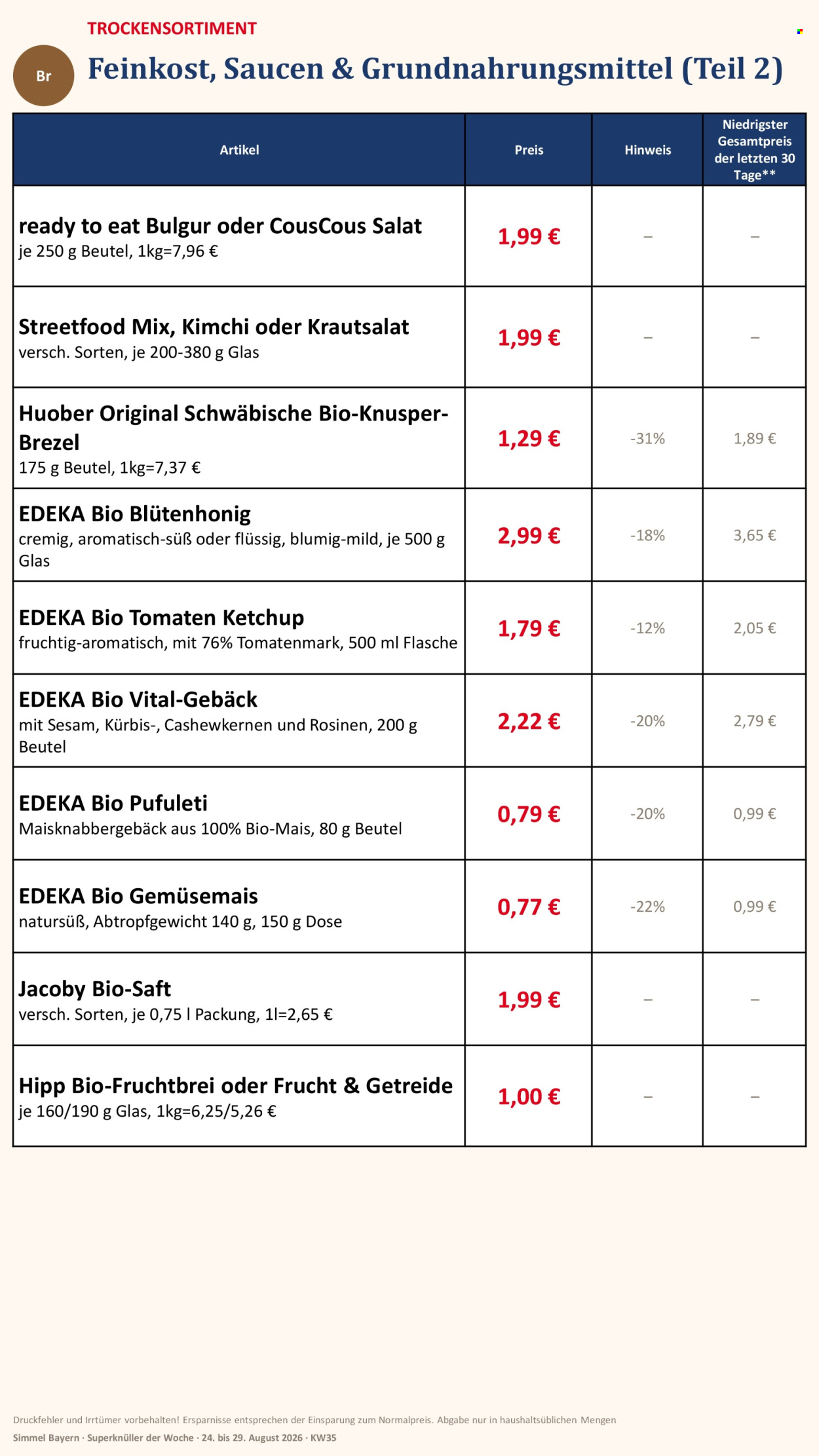 Edeka Prospekte  - 24.08.2026 - 29.08.2026. Seite 10