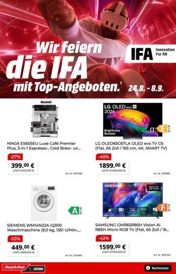 Prospekte MediaMarkt - 24.08.2026 - 8.09.2026.