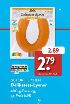 GUT DREI EICHEN Delikatess-Lyoner