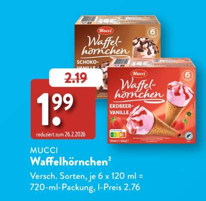 MUCCI Waffelhörnchen