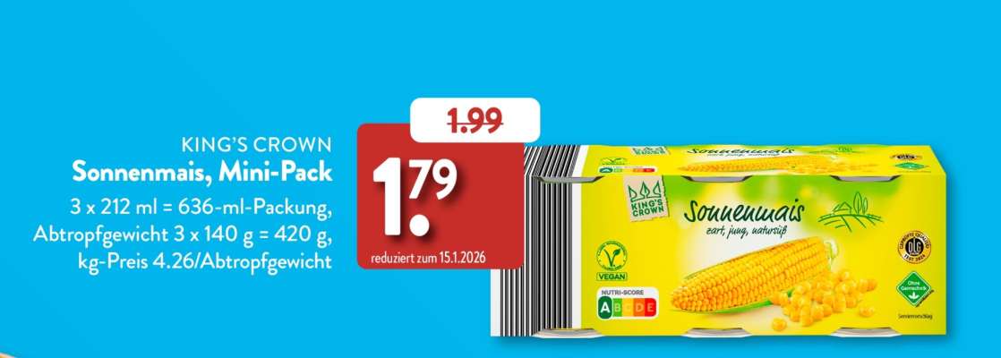 KING'S CROWN Sonnenmais, Mini-Pack