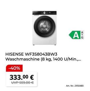 HISENSE WF3S8043BW3