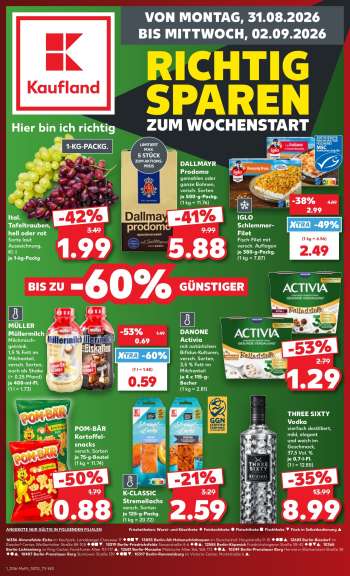 Prospekte Kaufland - 31.08.2026 - 2.09.2026.