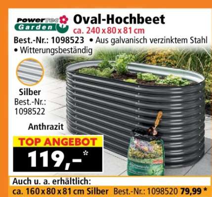 Oval-Hochbeet