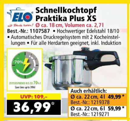 Schnellkochtopf »Praktika Plus XS«
