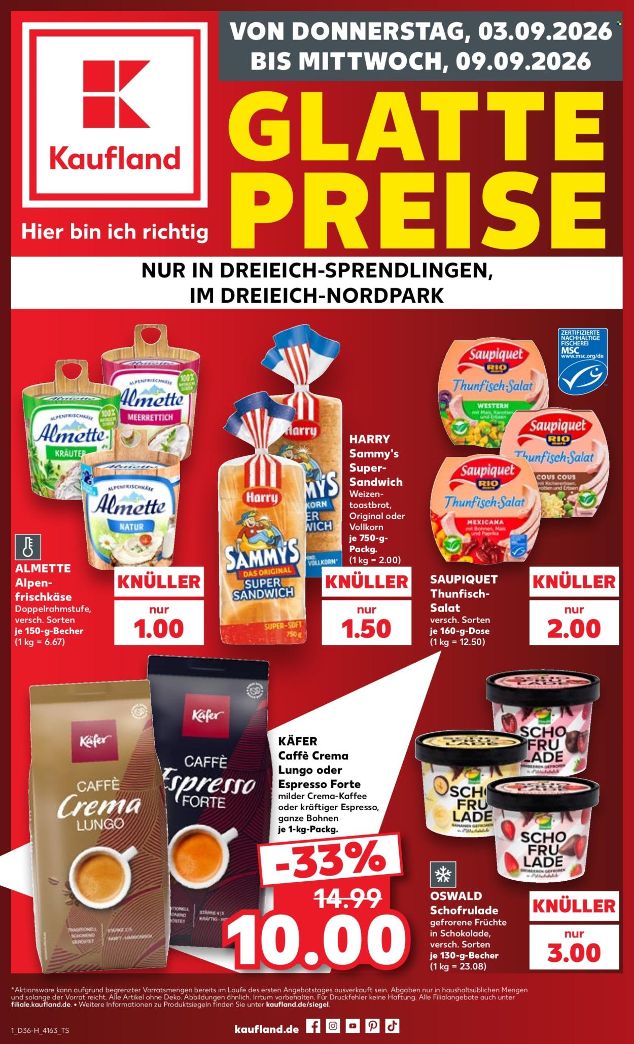 Kaufland Prospekte  - 3.09.2026 - 9.09.2026. Seite 1