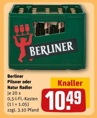 Berliner Pilsner oder Natur Radler