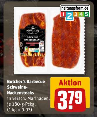 Butcher's Barbecue Schweine-Nackensteaks