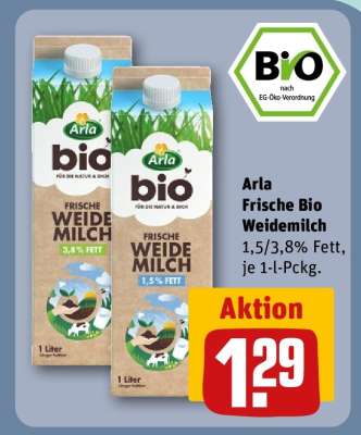 Arla Frische Bio Weidemilch