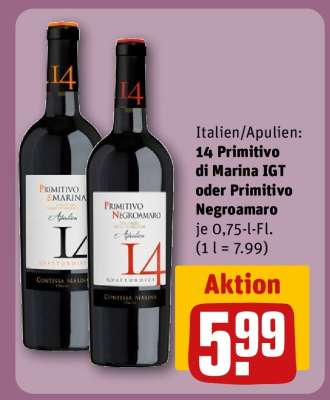 14 Primitivo di Marina IGT oder Primitivo Negroamaro