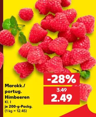 Marokk./portug. Himbeeren Kl. I