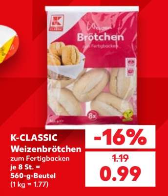K-CLASSIC Weizenbrötchen