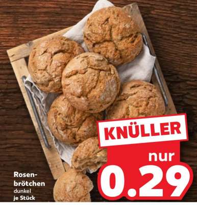 Rosenbrötchen dunkel je Stück