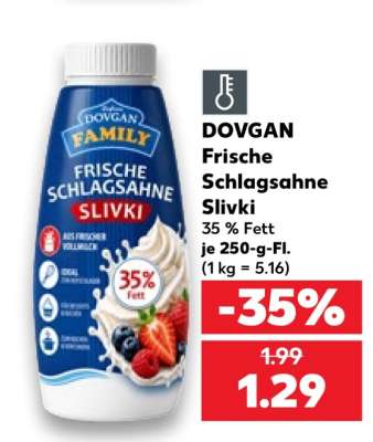 DOVGAN Frische Schlagsahne Slivki