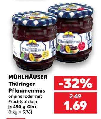MÜHLHÄUSER Thüringer Pflaumenmus