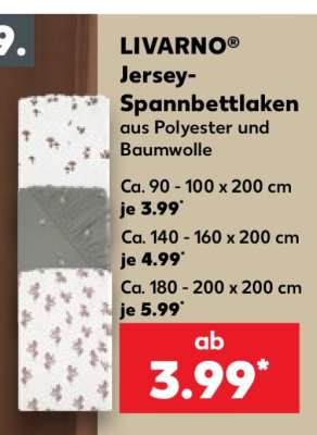 LIVARNO® Jersey-Spannbettlaken