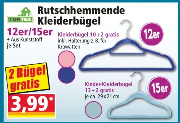Rutschhemmende Kleiderbügel