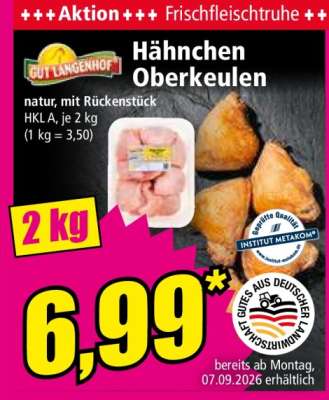 Hähnchen Oberkeulen