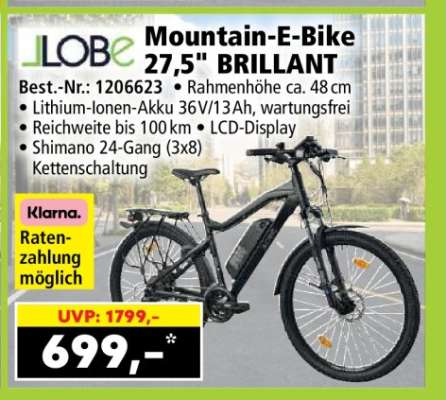 Mountain-E-Bike 27,5" BRILLANT