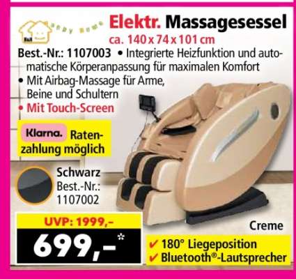 Elektr. Massagesessel