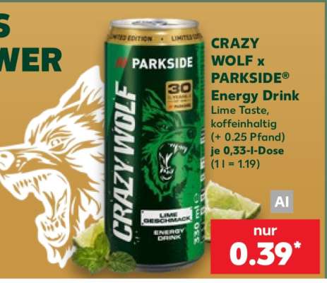 CRAZY WOLF x PARKSIDE® Energy Drink
