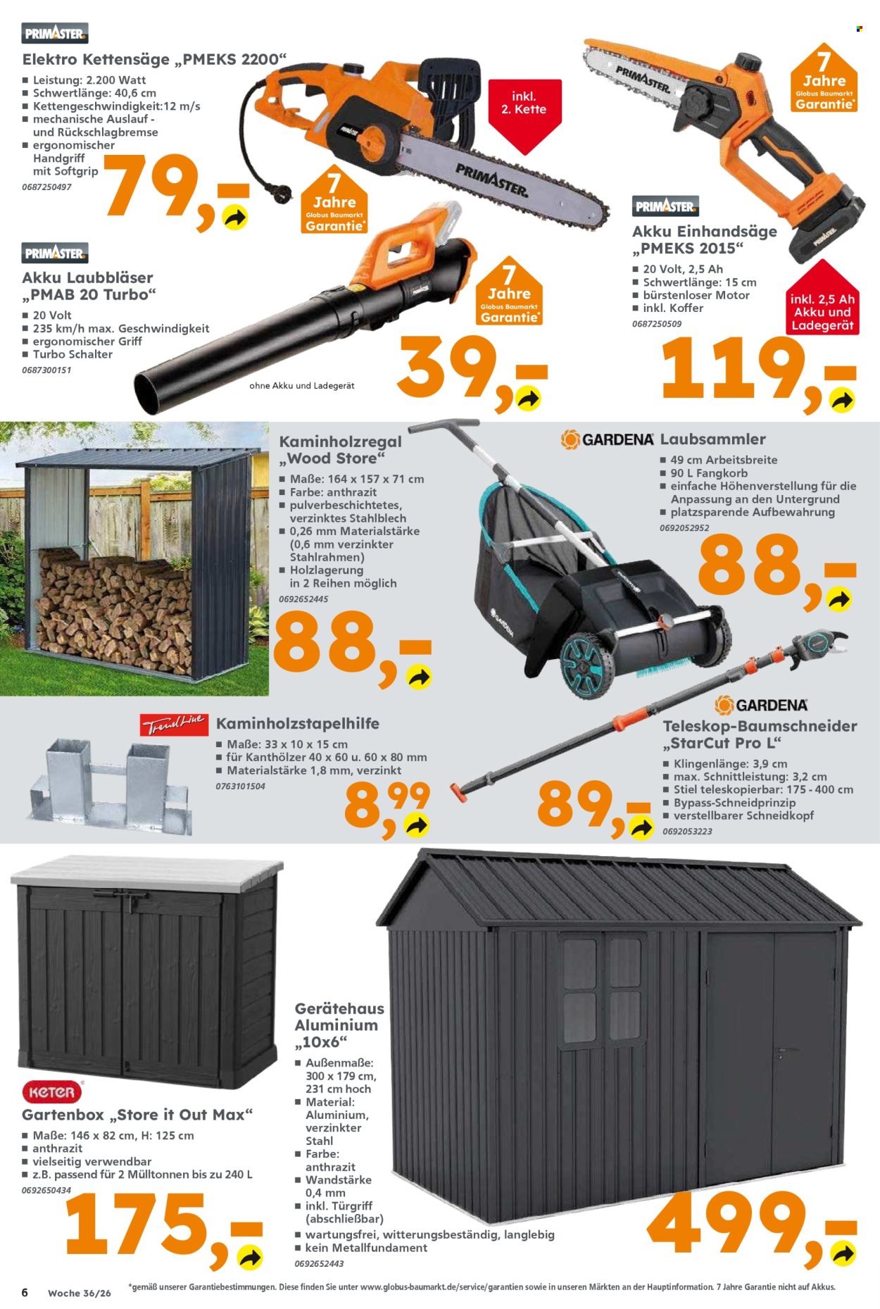 Globus Baumarkt Prospekte  - 31.08.2026 - 5.09.2026. Seite 6