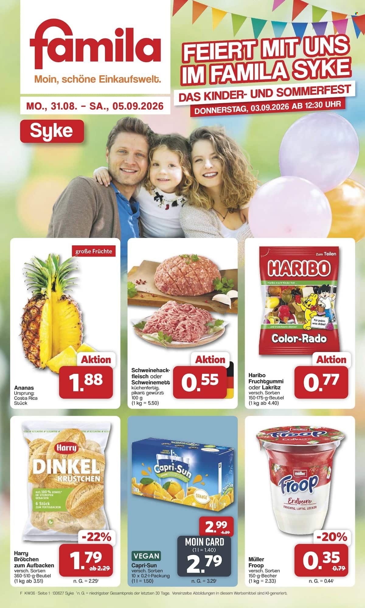 famila Prospekte  - 31.08.2026 - 5.09.2026. Seite 1