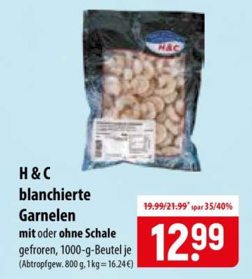 H & C blanchierte Garnelen