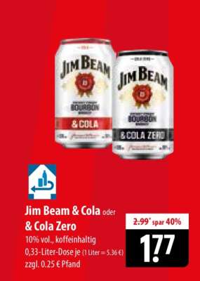 Jim Beam & Cola oder Cola Zero
