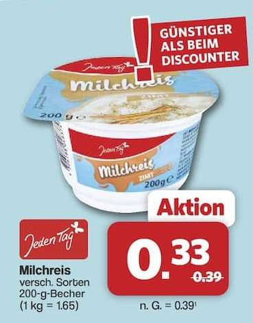 Jeden Tag Milchreis