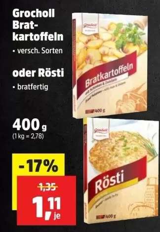 Grocholl Bratkartoffeln oder Rösti