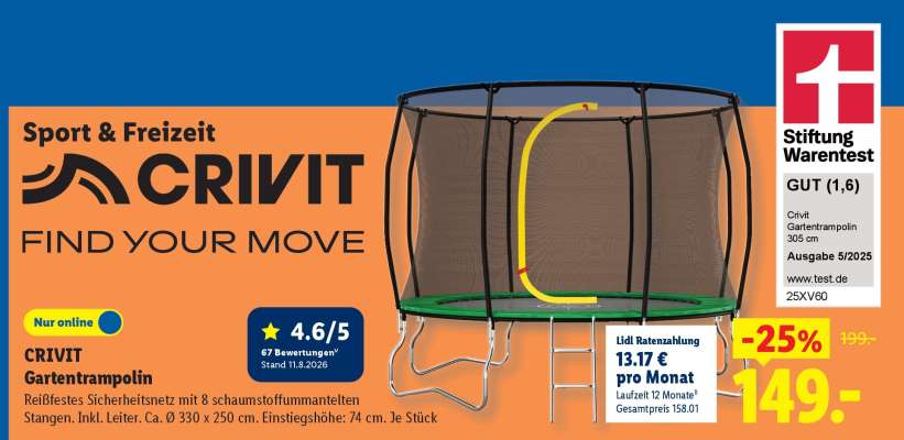 CRIVIT Gartentrampolin